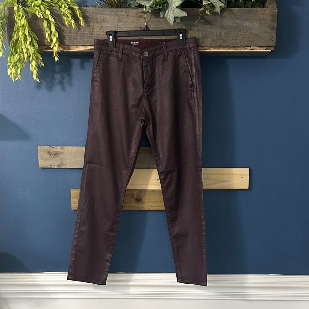 AG Adriano Goldschmied Caden Portobello Rd LUX coated Trouser NWOT Size 27R